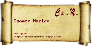 Csomor Marica névjegykártya
